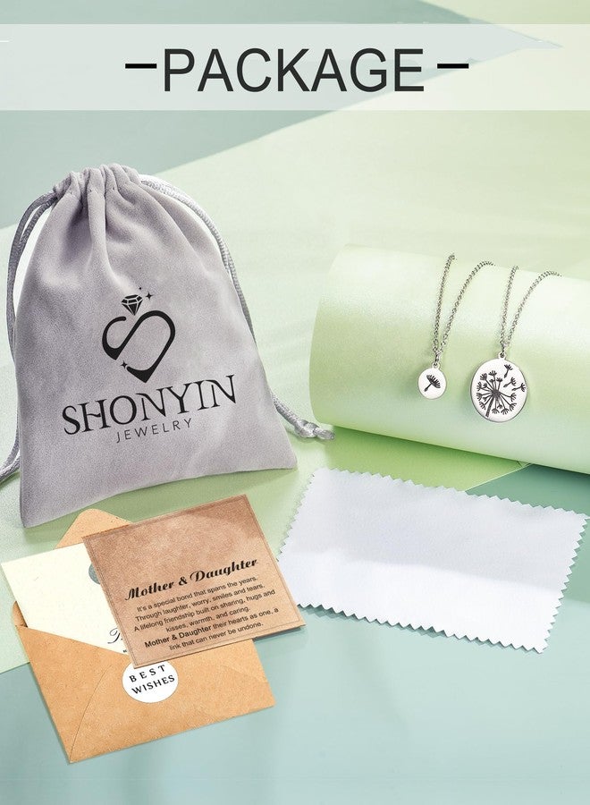 Shonyin Mother Daughter Necklace Set for 2 Christmas Gift for Mom from Daughter Valentines Day Gifts for Mom Matching Mommy and Me Jewelry Back to School Mothers Day Birthday - Image 5